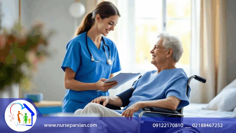 پرستار سالمند ویلچری معلول؛ مراقبت و پرستاری از سالمند فلج 1 پرستار سالمند ویلچری