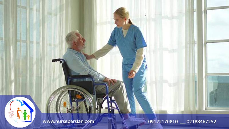 پرستار سالمند ویلچری معلول؛ مراقبت و پرستاری از سالمند فلج 4 پرستار سالمند ویلچری